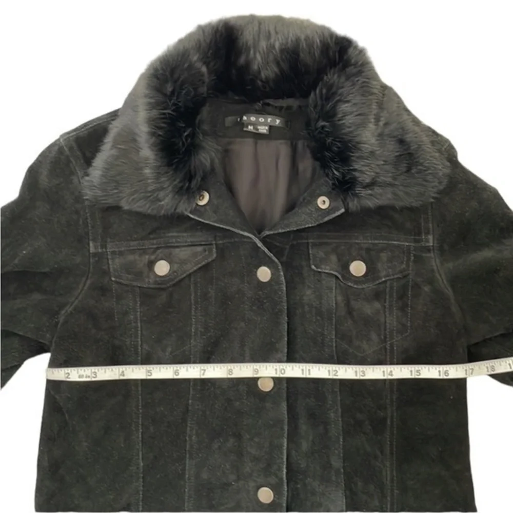 Theory Real Rabbit Fur Leather Jacket - Picture 5 of 13